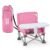 Bright Starts Pop ‘N Sit Portable Booster, Indoor/Outdoor Use, Floor Seat with Feeding Tray, Pink, 6 Mos – 3 Yrs