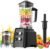 Blender, 1800W Blender with Grinder – 6-Blade Professional Smoothie Blenders for Kitchen, Crushes Ice, Self-Cleaning, 68oz & 20oz Jars Dishwasher Safe, for Baby Food, Nut Butter