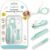 Lulyboo 4-in-1 Newborn Baby Grooming Kit – Compact Travel Case, Stainless Steel Nail Clipper, Rounded-Tip Scissors, Nail File & Baby Tweezers, BPA-Free, Wipe-Clean Exterior, Durable & Portable