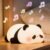 Cute Panda Night Light with White Noise, Sound Machine for Baby Sleeping Aid ,Toddler Sleep Trainer 4 Soothing Sleep Sounds,Timer/Dimmable Nursery Silicone Night Light, Cute Gifts for Kids Boys/Girls