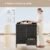 Yetom Baby Changing Table Dresser with Wheels, 6-Fabric Drawer Baby Dresser with Changing Table Top, Waterproof Diaper Changing Station & Pad, Mobile Storage Unit, Compact Baby Furniture, Black
