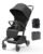Momcozy TuckGo Compact Toddler Stroller, Lightweight Travel Stroller for 6 Months to 3 Years, Travel Bag Included, 3-Position Recline, Adjustable Leg, UPF 50+ Canopy, Black