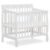 Dream On Me Aden 4-in-1 Convertible Mini Baby Crib, GREENGUARD Gold & BSA Certified, Sustainable Pinewood, Non-Toxic Finish, 3 Mattress Heights, Converts to Mini Day & Twin-Size Bed – White