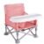 Portable Baby Booster Seat with Tray, Toddler Booster seat for Dining, Camping, Travel, Baby Beach Chair 6 Months to 3 Years Old Indoor Outdoor Use Pink