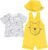 Disney Winnie the Pooh Baby Boys’ Outfit Set 3 Piece Shortall Tee and Hat Newborn to Infant