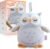 FUNYKICH Owl Baby Sound Machine with Red Light, Rechargeable Baby Sleep Soother, 12 Soothing Sounds, Recording&Wireless Speaker, Timer, Removable Washable,Babies Essentials for Newborn,Gift Packaging