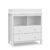 Storkcraft Alpine 2 Drawer Changing Table Chest (White) – Attached Changing Table Topper Fits Any Standard-Size Baby Changing Pad, 2 Drawers, 2 Shelves for Extra Nursery Storage, Easy to Assemble