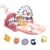 dearlomum Baby Play Mat Gym, Funny Play Piano Tummy Time Activity Mat with 5 Infant Sensory Toys, Music and Lights, Boy & Girl Gifts for Newborns 0 to 3 6 9 12 Months (Pink)