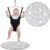 Nuanchu Baby Jumper Mat Soft Plush Baby Doorway Jumper Rug Portable Toddler Exerciser Mat for Active Toddler Indoor and Outdoor (Gray White)