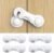 Adoric Cabinet Locks Baby Proofing (4-Pack) – Child Proof Safety Locks for Kitchen Drawers, Closets & Storage – No Drilling, Strong Adhesive Design for Toddler Protection (White)