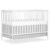 Dream On Me Synergy 5-in-1 Convertible Full-Size Baby Crib with Toddler, Day & Full Bed Conversion in White, GreenGuard Gold & BSA, 3 Mattress Heights, Sustainable Pinewood