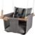 Indoor Outdoor Baby Swing with 3-Point Harness and Hardware for Ceiling, Porch, Doorway, Canvas Toddler Swing Seat Dark Gray