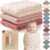 100% Organic Cotton Muslin Baby Blanket 3 Pack – Breathable Swaddle, Hypoallergenic Double-Layer, Versatile Use (Pink, Floral, Rust, 38×40 Inch)