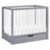 Carter’s by DaVinci Colby 4-in-1 Convertible Mini Crib with Trundle Drawer in Grey and White, Greenguard Gold Certified, Undercrib Storage