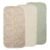 mushie Water Repellent Changing Pad Liners | Made with Organic Cotton | Set of 3 (Pastel Blooms Combo)
