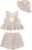 SODLON Baby Girl Clothes Infant Toddler Summer Outfits Clothing Sleeveless Ruffle Tank Top Shorts Sets with Hat for Girls