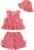 SODLON Baby Girl Clothes Infant Toddler Summer Outfits Clothing Sleeveless Ruffle Tank Top Shorts Sets with Hat for Girls