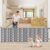 Upgrade 120 inch Retractable Baby Gates, EZIGO Extra Wide Baby Gate for Large Opening Extra Long Mesh Gate for Kids or Pet Dog Gate Child Safety Gate for Stairs Hallways Doorway Indoor Outdoor, Gray