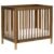 Babyletto Gelato 4-in-1 Convertible Mini Crib in Natural Walnut and Brushed Gold Feet, Greenguard Gold Certified