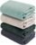 CottCare Baby Muslin Swaddle Blankets for Boys and Girls,4-Pack Breathable and Skin-Friendly,Wrap Soft Silky Cotton Muslin Swaddle Blankets/Atrovirens/Green/Apricot White/Grey…