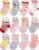 RATIVE Non Skid Anti Slip Cotton Dress Crew Socks With Grips For Baby Infant Toddler Kids Girls