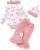 Renotemy Preemie Newborn Baby Girl Clothes Infant Romper Fall Winter Outfits Gifts for Girls Cute Bell Bottoms Pant Sets