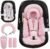 BOMOLOUR Infant Car Seat Insert with Removable Cushion for Baby Preemie Newborn Infant, Reversible carseat Insert Head Body Support Fits for Stroller, Baby Swing, Rocker, Bouncer, Bassinet – Pink
