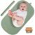 Portable Baby Diaper Changing Mat,Soft Faux Leather, Wipeable & Easy to Clean,for Home or Travel, Waterproof, with Storage Strap,Easily Put into Diaper Bag,30 x 17 in (Sage Green)