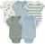 MAMIMAKA Newborn Baby Short Sleeve Bodysuit Cotton One-Piece Baby Clothes 5-Pack, 0-12 Months