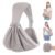 Baby Sling Carrier Newborn to Toddler, Upgraded Adjustable One-Shoulder Lightweight Portable Carrier with Breathable Fabric & Ergonomic Support for 6-40 lbs, One Size Fits All (Grey)