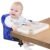 Hook On Chair with Removable Dining Tray, Portable Table High Chair, Folding Compact Baby Seat with Storage Bag for Indoor/Outdoor(Bright Blue)