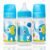 Avima Baby 9 oz Anti Colic Baby Bottles for Breastfed Babies – Medium Flow Nipples, Wide Neck Bottle, BPA Free – 3-6 Months, Stage 2 (Set of 3) Blue Baby Bottle – Elephants