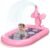 QPAU Splash Pads for Toddlers 1-3, Pink Elephant Toy Splash Pad for Kids, Outdoor Play Mat for Babies, Inflatable Sprinkler Pool for Birthday Girl Gifts 1 Year Old Girl