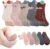 Jspupifip Toddler Non-Slip Socks with Grips 5 Pairs Cotton Cute Baby Cartoon Floor Crew Socks Indoor Soft Cotton Ankle Sock