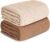 Muslin Swaddle Blankets for Newborn, 2 Pack Breathable Soft Receiving Blanket, Large 41 x 41 inches Swaddle Wrap Burping Clothes, Essentials Infant Shower Items. (Beige & Coffee)