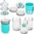 Mason Bottle Baby Glass Bottles Gift Set – Includes 3X Anti Colic Glass Baby Bottle 8 oz, 3X Slow Flow Nipple, 3X Cap+Ring, 1x Silicone Sleeve – BPA Free, Non Toxic Glass Feeding Bottles for Babies
