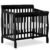 Dream On Me Aden 4-in-1 Convertible Mini Baby Crib, GREENGUARD Gold & BSA Certified, Sustainable Pinewood, Non-Toxic Finish, 3 Mattress Heights, Converts to Mini Day & Twin-Size Bed – Black