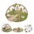 Baby Activity Gym & Play Mat – 8-in-1 Tummy Time Mat with Self-Discovery Mirror & Detachable Sensory Toys – Thick Non-Slip Washable Baby Play Gym for Infants Newborn 0 3 6 12 Months