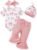Renotemy Newborn Baby Girl Clothes Infant Romper Spring Summer Outfits Gifts Bell Bottoms Pant Sets for Girls Preemie-12Month