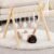 Foldable Wooden Baby Play Gym, Activity Center with 6 Sensory Hanging Toys Natural Wood Montessori Toys for Babies Indoor Gym, No-Tool Assembly Newborn for Infant Motor Development