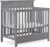 Dream On Me Harbor 4‑in‑1 Convertible Mini Baby Crib in Steel Grey, GreenGuard Gold & JPMA, Non-Toxic, Pinewood, Converts to Mini Day & Twin Bed, 1″ Mattress Pad, Perfect for Small Nurseries