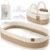 J&JOO Baby Changing Basket includes Diaper Caddy – Soft & Waterproof Dual-Cover, Portable, Changing Pad for Dresser & Changing Table, Gift for Baby Shower, Organic Cotton Rope