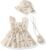 Renotemy Newborn Infant Baby Girl Dresses Summer Outfits Boho Casual Sundress Gifts Toddler Clothes for Girl with Hat and Bag