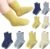 6/8 Pairs Toddler Baby Grippy Socks, Cute Non Slip Grip Ankle Socks for Toddler Girls Boys Kids, 1-5 Y