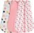 BSTOPPT 3 Pack Baby Sleep Sack 0-6 Months 100% Rayon Cotton Baby Sleeping Bag 2-Way Zipper Toddler Wearable Blankets Comfy Stretchy Lightweight TOG 0.3 （Heart&Pink&Floral）