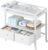 BOLUO Baby Changing Table with Storage, White Baby Dresser with Changing Table Top, Diaper Changing Station with 2 Fabric Drawers for Nursery Modern