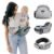 Tushbaby Original Hip Seat Baby Carrier for Babies & Toddlers up to 45 lbs, Safety Certified, Lightweight No-Foam Design with Storage, Grey