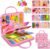 Exorany Busy Board Montessori Toys for Toddler Girl Birthday Gifts, Busy Book Sensory Learning Toys for Toddlers, Toddler Girl Airplane Car Travel Toy Educational Activities