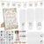 201 Pcs Baby Shower Set Baby Shower Game Sign Baby Bib Bodysuit White Baby Bib Newborn Bodysuit Baby Shower White Decorating Kit(PinkFlowerButterfly)