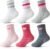 BISOUSOX Toddler Socks with Grips, Seamless Cotton Non-Slip Crew Baby Boy Girl Grippy Socks for 0-5T Walking, Crawling